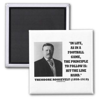 Theodore Roosevelt Life Football Game Hit Line Fridge Magnets