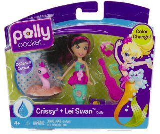 Polly Pocket Color Change   Crissy + Lei Swan Doll Toys & Games