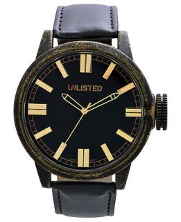 Unlisted Watch, Mens Black Polyurethane Strap 50mm UL1233   Watches   Jewelry & Watches