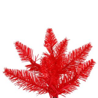 Vickerman Co. 9 Red Slim Fir Artificial Christmas Tree with 700 Mini