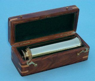 Premium Quality 13 inch Brass Spyglass Telescope with Hardwood Storage and Display Case Sports & Outdoors