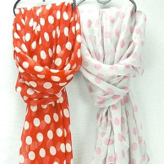 spot print scarf by cherry & joy
