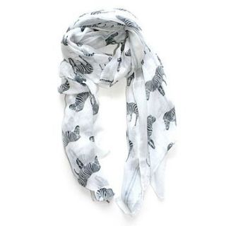 zebra print scarf by molly & pearl