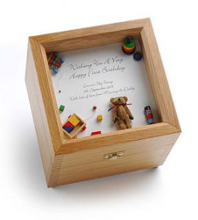 first birthday memory box by elizabeth young designs