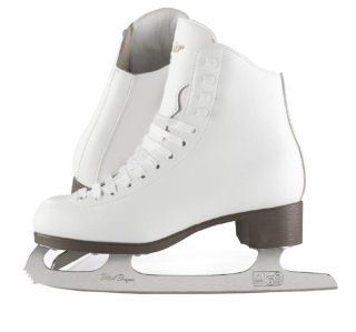 Jackson Glacier Ice Skates   GSU121 Girls White Figure Ice Skates  Sports & Outdoors