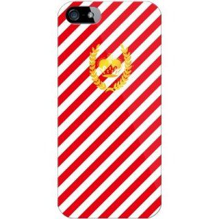 SECOND SKIN Stripe Red~White (Clear)  iPhone 5 Case  ( Japanese Import ) AAPIP5 PCCL 201 Y119 Cell Phones & Accessories
