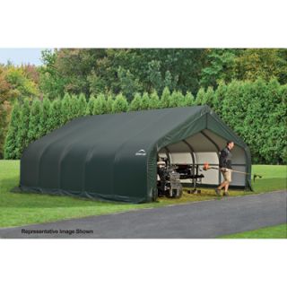 ShelterLogic Peak Style Garage/Storage Shelter — 24ft.L x 18ft.W x 12ft.H  House Style Instant Garages