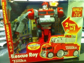 Tonka Rescue Roy 1 2 3 Transformers Electronic Fire Engine (2001) Toys & Games