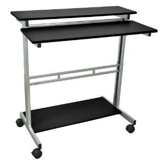 Stand Up Workstation Desk 40 B (Black) (34" 46"H x 39.5"W x 29"D)   Home Office Desks