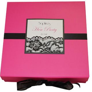 personalised hen party memory box by dreams to reality design ltd