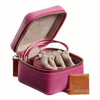 personalised valentine travel jewellery box by stow london
