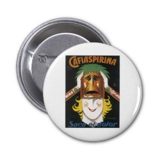 Cafiaspirina Vintage Label Art Buttons