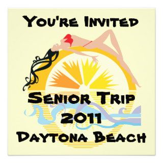 Personalized 2012 2013 Senior Graduation Trip Personalized Invitation