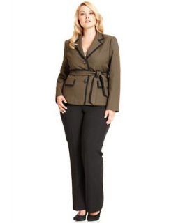 Le Suit Plus Size Pantsuit, Belted Jacket & Trousers   Suits & Separates   Plus Sizes