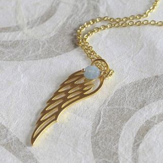 gold angel wing necklace by hurley burley