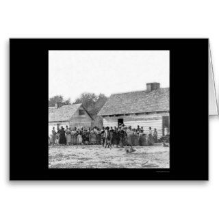 Slaves on Smith's Plantation in Beaufort, SC 1862 Card