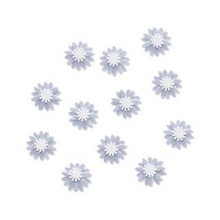 Silver Mums Embellishments for Scrapbooking (JJAA114A)