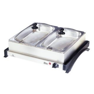 Elite Gourmet Stainless Steel Dual Tray Buffet S