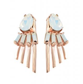arctic opal statement earrings by apache rose london