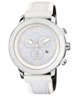 Citizen Womens Ciena Diamond Accent White Leather Strap Watch 35mm EM0092 01A   Watches   Jewelry & Watches