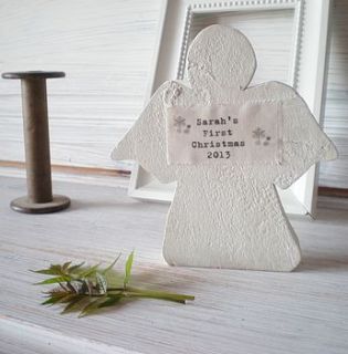 personalised angel christening keepsake by edgeinspired