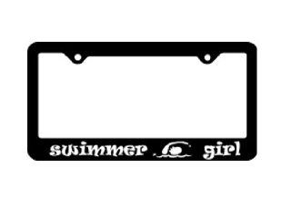 BaySix Swimmer Girl License Plate Frame Sports & Outdoors