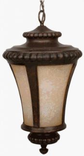 Craftmade Z1221 112 Hanging Lanterns with Antique Scavo Glass Shades, Peruvian Bronze   Pendant Porch Lights  