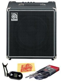 Ampeg BA112 50 Watt 1x12 Inch Bass Combo Amp Bundle with Tuner, Instrument Cable, and Polishing Cloth Musical Instruments