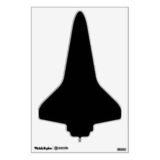 space shuttle flying silhouette black wall decal