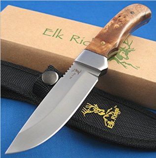Elk Ridge ER 107 Outdoor Fixed Blade 8 Inch Overall  Hunting Knives  Sports & Outdoors