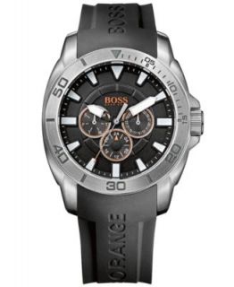 Hugo Boss Mens Boss Orange Black Silicone Strap Watch 45mm 1512952   Watches   Jewelry & Watches