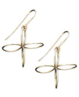 14k Gold Earrings, Oval Swing Drop   Earrings   Jewelry & Watches