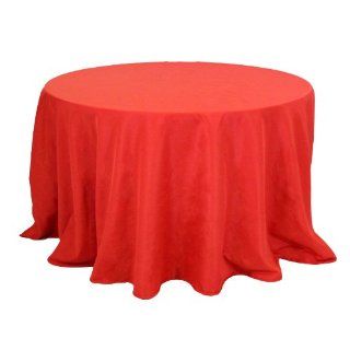 Koyal Wholesale Round Polyester Tablecloth, 108 Inch, Red Kitchen & Dining