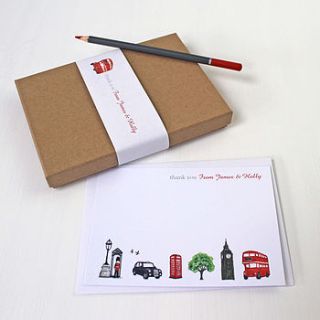 personalised london notecards set by love give ink