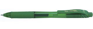 Pentel EnerGel X Retractable Liquid Gel Pen 0.7mm Metal Tip Green Ink, Box of 12 (BL107 D)  Gel Ink Rollerball Pens 