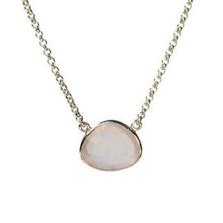 cressida necklace rose quartz and silver by flora bee