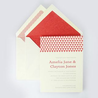 westbury letterpress wedding invitation by piccolo