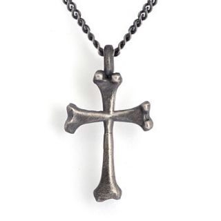 silver bone cross pendant by james newman jewellery