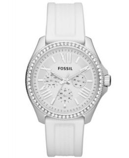Fossil Womens Retro Traveler White Silicone Strap Watch 36mm AM4462   Watches   Jewelry & Watches