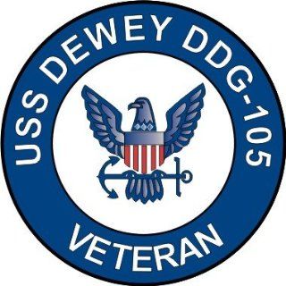 US Navy USS Dewey DDG 105 Ship Veteran Decal Sticker 3.8" Automotive