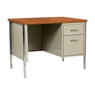 Sandusky Lee Single Pedestal Desk — 40in.W x 24in.D x 29in.H  Work Tables