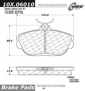 Centric Parts 102.06010 C Tek Standard Metallic Brake Pad Automotive