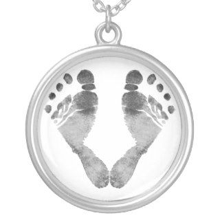 Newborn Baby Footprints Keepsake Charm Jewelry