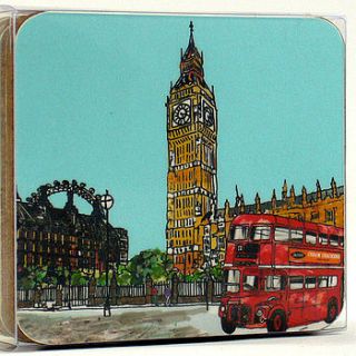 parliament square london coaster by emmeline simpson