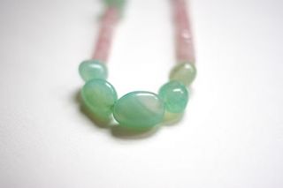 pastel rocks stone beaded necklace by rock cakes