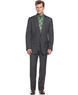 Alfani Suit, Charcoal STRETCH Solid   Suits & Suit Separates   Men