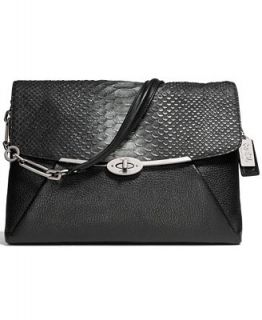 COACH MADISON SHOULDER FLAP IN GLITTER PYTHON   COACH   Handbags & Accessories