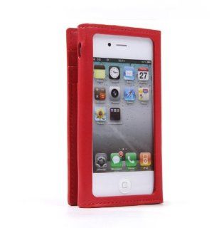 Fennec FiP 103 Leather Case for iPhone 4/4S   1 Pack   Retail Packaging   Crimson Red Cell Phones & Accessories
