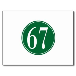 #67 Green Circle Postcards