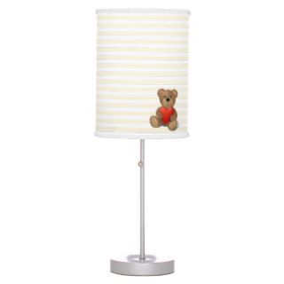 Yellow Stripes   Teddy Bear Lamps